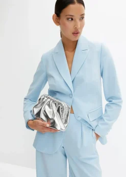 bonprix Taschen|Festliche Mode|Clutch mit abnehmbarem Taschengurt silber metallic