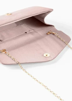 bonprix Taschen|Festliche Mode|Clutch mit Überschlagdetails hellrosa