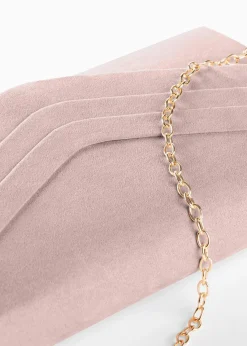 bonprix Taschen|Festliche Mode|Clutch mit Überschlagdetails hellrosa