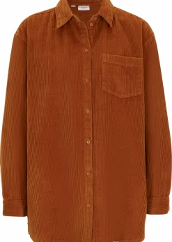 bonprix Blusen & Tuniken|Bekleidung·Jacken & Mäntel|Cordhemd aus reiner Baumwolle bronze