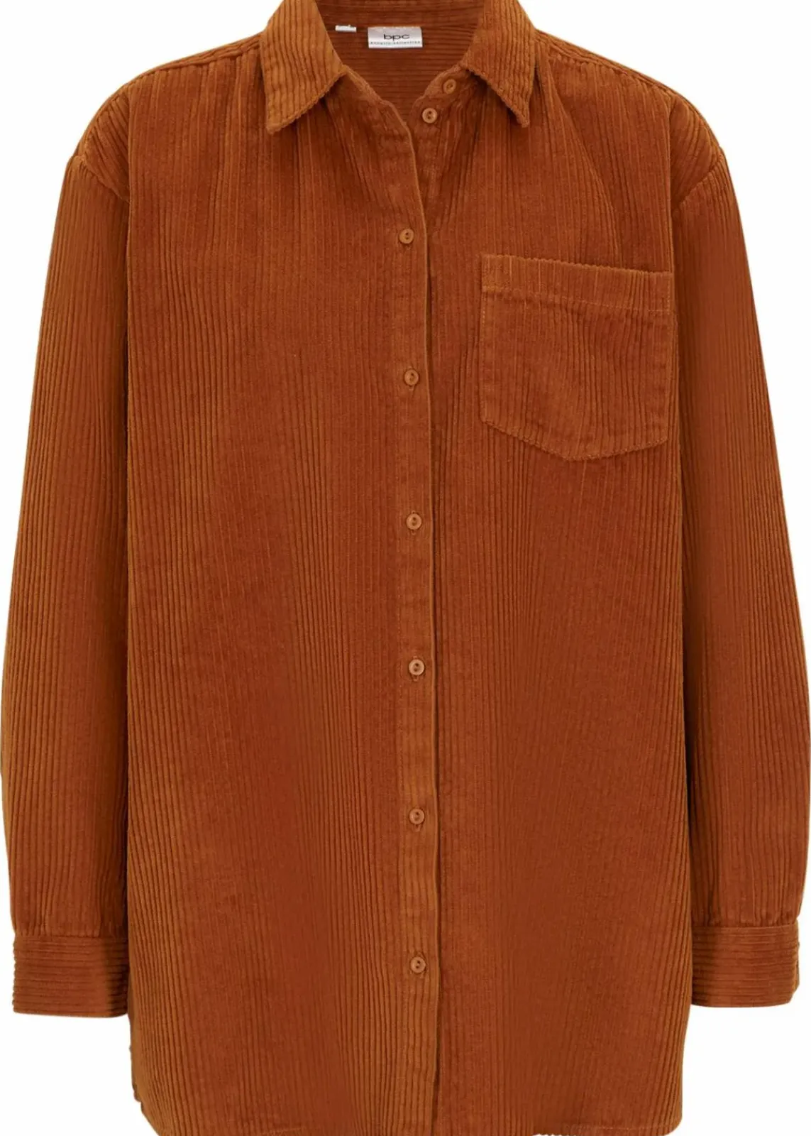 bonprix Blusen & Tuniken|Bekleidung·Jacken & Mäntel|Cordhemd aus reiner Baumwolle bronze