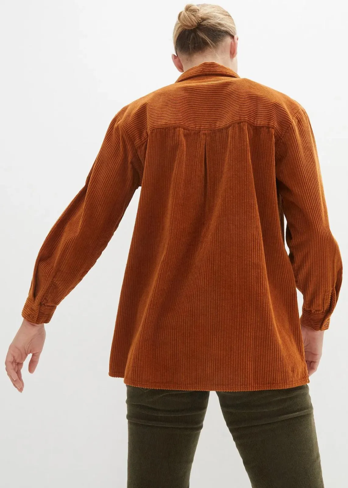 bonprix Blusen & Tuniken|Bekleidung·Jacken & Mäntel|Cordhemd aus reiner Baumwolle bronze