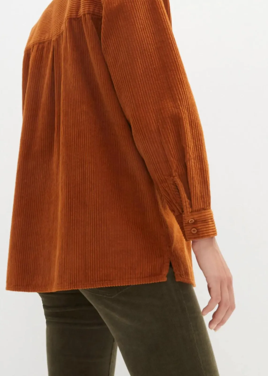 bonprix Blusen & Tuniken|Bekleidung·Jacken & Mäntel|Cordhemd aus reiner Baumwolle bronze