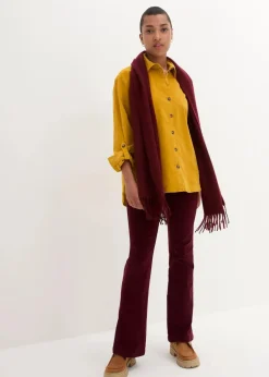 Cord-Hemd mit Seitenschlitz|bonprix Discount