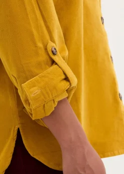 Cord-Hemd mit Seitenschlitz|bonprix Discount