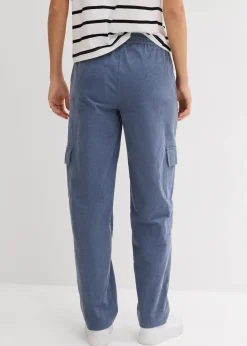 bonprix Bekleidung·Kleider|Hosen|Cordhose im Barrel-Shape rauchblau