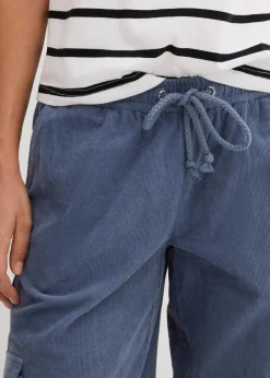 bonprix Bekleidung·Kleider|Hosen|Cordhose im Barrel-Shape rauchblau