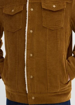 Cord-Jacke mit Teddyfutter|bonprix