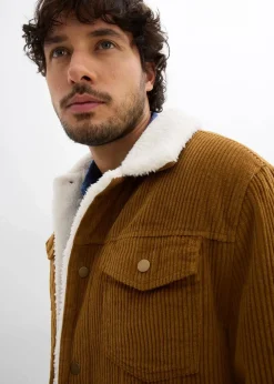 Cord-Jacke mit Teddyfutter|bonprix