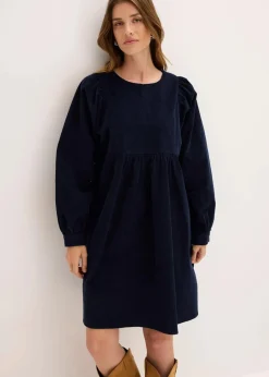 bonprix Bekleidung·Pullover & Strickjacken|Kleider|Cordkleid aus Baumwolle tintenblau