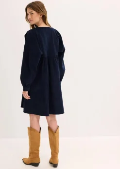 bonprix Bekleidung·Pullover & Strickjacken|Kleider|Cordkleid aus Baumwolle tintenblau