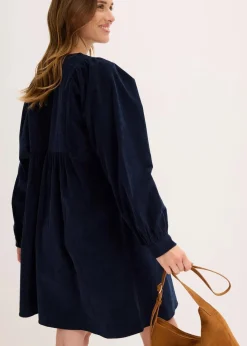 bonprix Bekleidung·Pullover & Strickjacken|Kleider|Cordkleid aus Baumwolle tintenblau