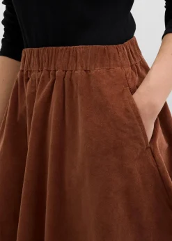 bonprix Röcke|Bekleidung·Sportbekleidung|Cordrock aus Baumwoll-Mix ziegelbraun
