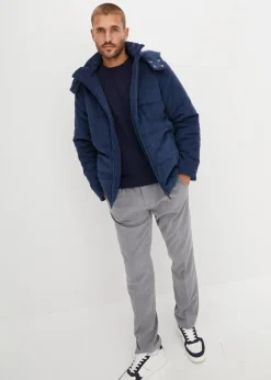 Cord-Steppjacke mit abnehmbarer Kapuze|bonprix Discount