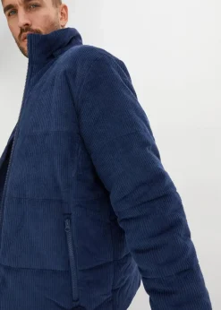 Cord-Steppjacke mit abnehmbarer Kapuze|bonprix Discount