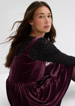 Corsagenkleid aus softem Samt|bonprix Outlet