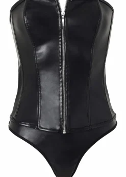 Corsage+String aus Lederimitat (2-tlg.Set)|bonprix Online