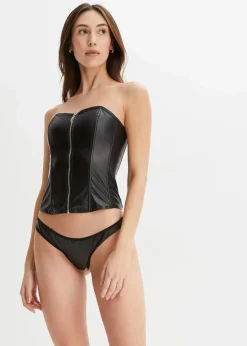 Corsage+String aus Lederimitat (2-tlg.Set)|bonprix Online