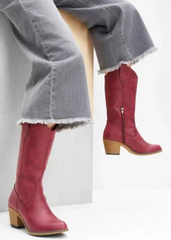 bonprix Stiefel|Cowboy Stiefel rubinrot