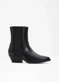 bonprix Stiefeletten|Schuhe & Accessoires In Spezialgrößen·Elastischer Schaft|Cowboy-Boots schwarz