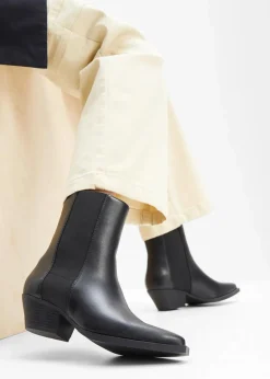 bonprix Stiefeletten|Schuhe & Accessoires In Spezialgrößen·Elastischer Schaft|Cowboy-Boots schwarz