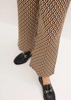 bonprix Bekleidung·Kleider|Nachhaltigere Materialien|Culotte mokkabraun/schwarz graphisch bedruckt