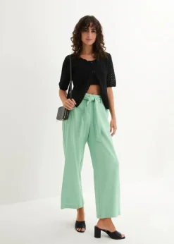 bonprix Bekleidung·Kleider|Hosen|Culotte aus luftigem Leinen-Mix mint