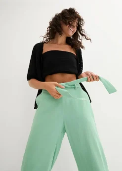 bonprix Bekleidung·Kleider|Hosen|Culotte aus luftigem Leinen-Mix mint