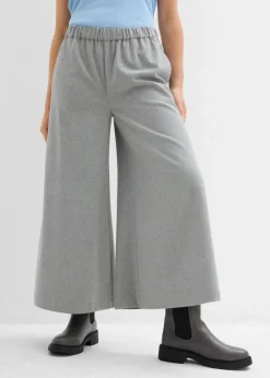 bonprix Bekleidung·Kleider|Hosen|Culotte in Wolloptik schattengrau meliert