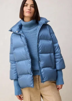 Daunenjacke mit recycelten Daunen​ und Strickärmeln|bonprix Hot