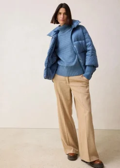 Daunenjacke mit recycelten Daunen​ und Strickärmeln|bonprix Hot