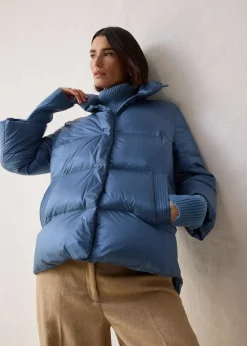 Daunenjacke mit recycelten Daunen​ und Strickärmeln|bonprix Hot