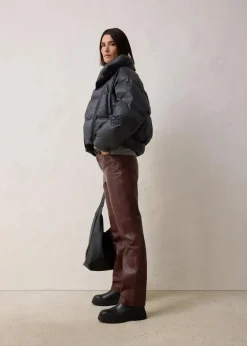 bonprix Bekleidung·Hosen|Nachhaltigere Materialien|Daunenjacke mit recycelten Daunen​ wasserabweisend anthrazit