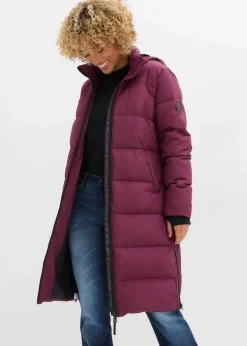 bonprix Bekleidung·Hosen|Nachhaltigere Materialien|Daunenmantel mit recycelter Daune und isolierender Wärmetechnologie aubergine