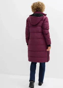 bonprix Bekleidung·Hosen|Nachhaltigere Materialien|Daunenmantel mit recycelter Daune und isolierender Wärmetechnologie aubergine