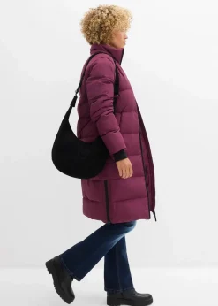 bonprix Bekleidung·Hosen|Nachhaltigere Materialien|Daunenmantel mit recycelter Daune und isolierender Wärmetechnologie aubergine