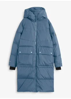 bonprix Bekleidung·Hosen|Nachhaltigere Materialien|Daunenmantel mit reflektierenden Details wellenblau