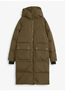 bonprix Jacken & Mäntel|Nachhaltigere Materialien|Daunenmantel mit reflektierenden Details erdoliv