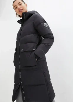 bonprix Jacken & Mäntel|Nachhaltigere Materialien|Daunenmantel mit reflektierenden Details erdoliv