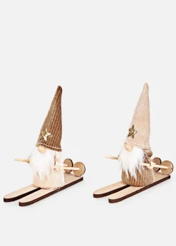 Deko-Figur Skifahrer Wichtel (2er Pack)|bonprix Outlet