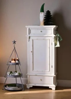 bonprix Wohnaccessoires|Weihnachtsdeko & -Textilien·Beleuchtung|Deko-Figur Wichtel grün/weiß/natur