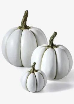 bonprix Wohnaccessoires|Deko-Objekt in Kürbis-Form (3-tlg.Set) weiss