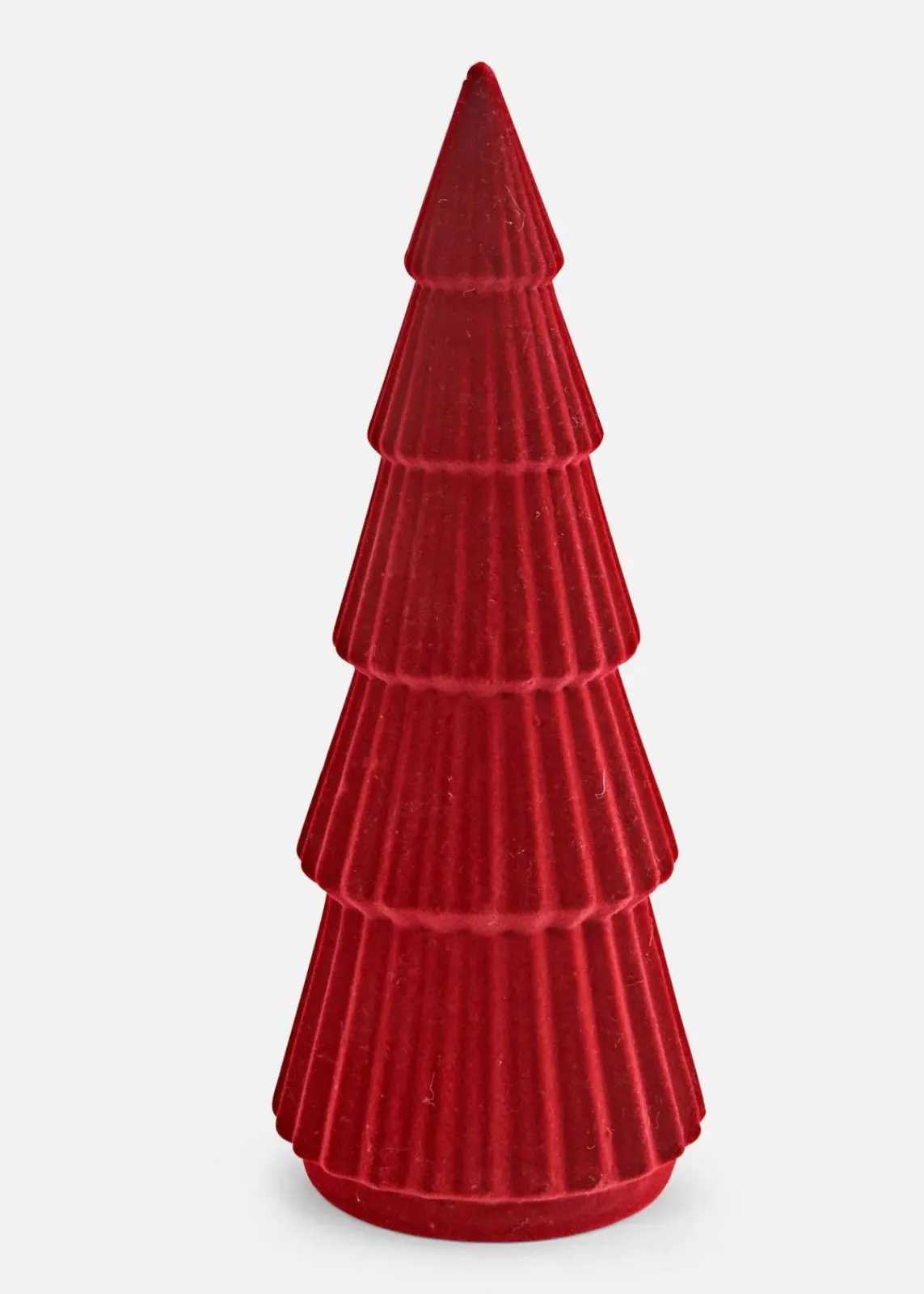 bonprix Wohnaccessoires|Weihnachtsdeko & -Textilien·Beleuchtung|Deko-Objekt Tannenbaum mit Samtüberzug rot