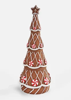 bonprix Wohnaccessoires|Weihnachtsdeko & -Textilien·Beleuchtung|Deko-Objekt Weihnachtsbaum mit Zuckerguss Optik dunkelrot