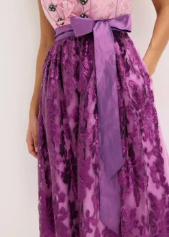 bonprix Bekleidung·Pullover & Strickjacken|Kleider|Dirndl mit Pailletten Schürze (2-tlg.Set) helllila/pfingstrose/beere