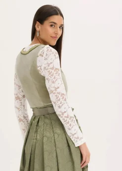 bonprix Bekleidung·Pullover & Strickjacken|Kleider|Dirndl mit Pailletten Schürze (2-tlg.Set) moosgrün/champagner