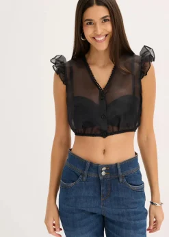 bonprix Bekleidung·Jacken & Mäntel|Blusen & Tuniken|Dirndlbluse schwarz