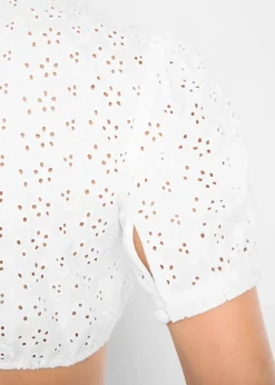 bonprix Bekleidung·Jacken & Mäntel|Blusen & Tuniken|Dirndlbluse mit Lochspitze weiß