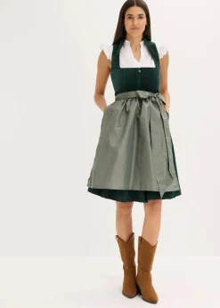 bonprix Bekleidung·Jacken & Mäntel|Blusen & Tuniken|Dirndlbluse mit Stehkragen und Rüschen-Ärmel weiß