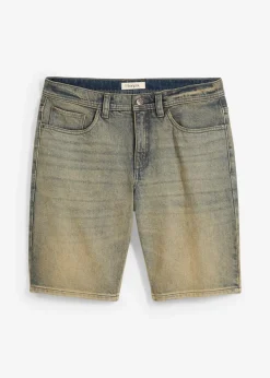 Dirty Washed Stretch-Jeans-Bermuda, Regular Fit|bonprix Outlet